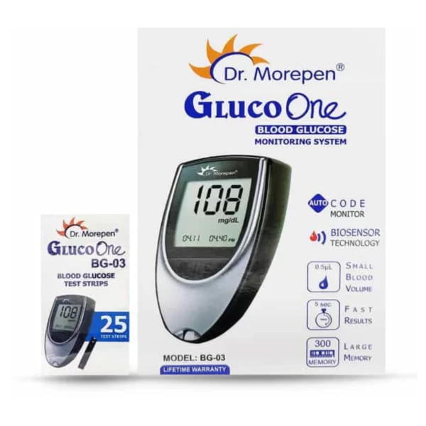 Dr Morepen Bg 03 Glucometer Kit (With 25 Strips)