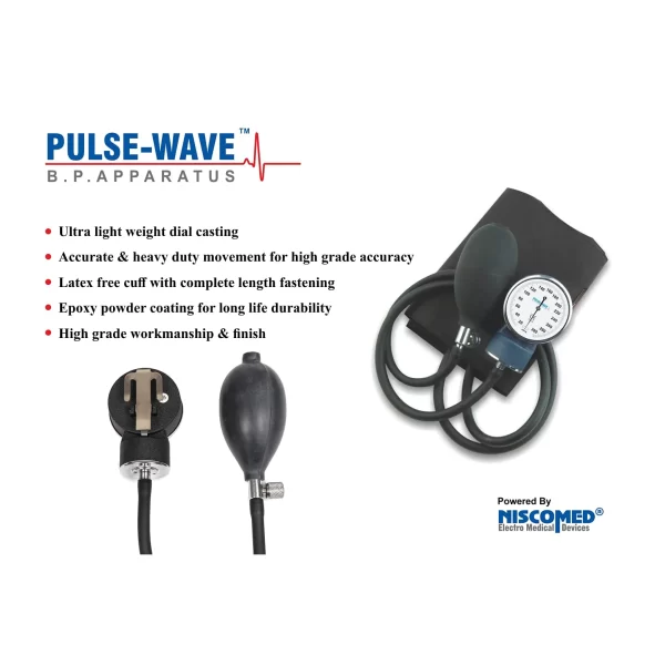 Pulse Wave New Sphygmomanometer Aneroid Watch type Blood Pressure Monitor