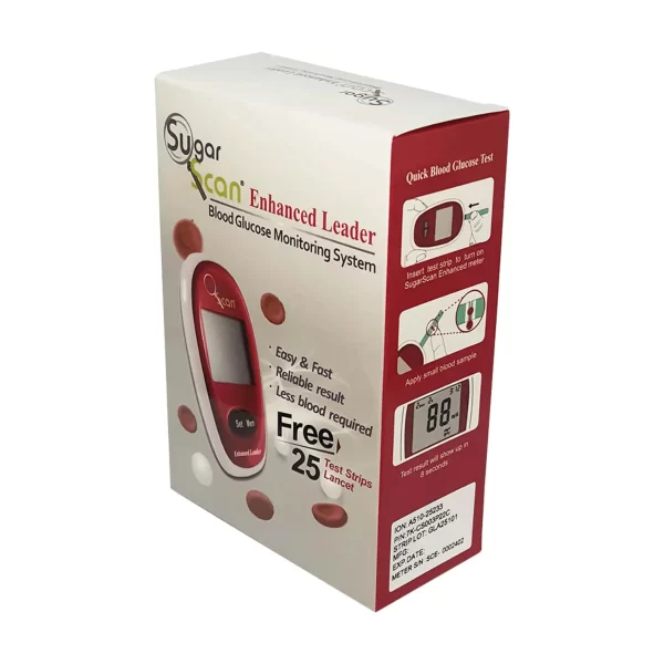 Thyrocare Sugarscan Blood Glucose Monitoring Device (Free 25 Strips | 25 Lancets | Lancing Device)
