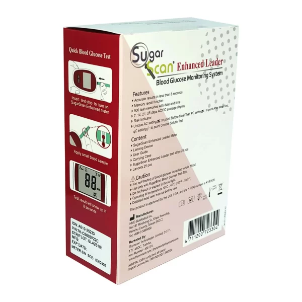Thyrocare Sugarscan Blood Glucose Monitoring Device (Free 25 Strips | 25 Lancets | Lancing Device)