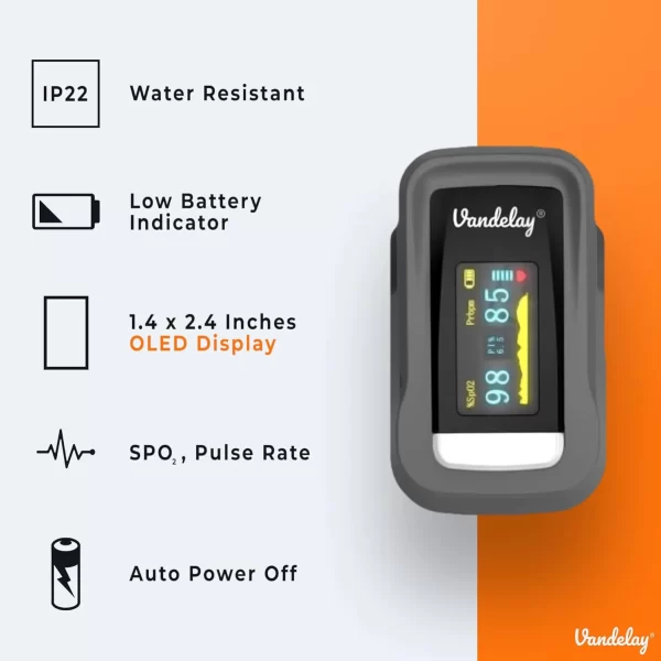 Blood Oxygen Meter SpO2 & Pulse monitor - FDA, CE- Professional Series